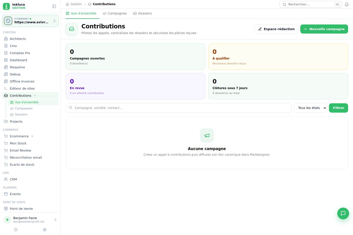 Contributions — Vue d'ensemble de Contributions