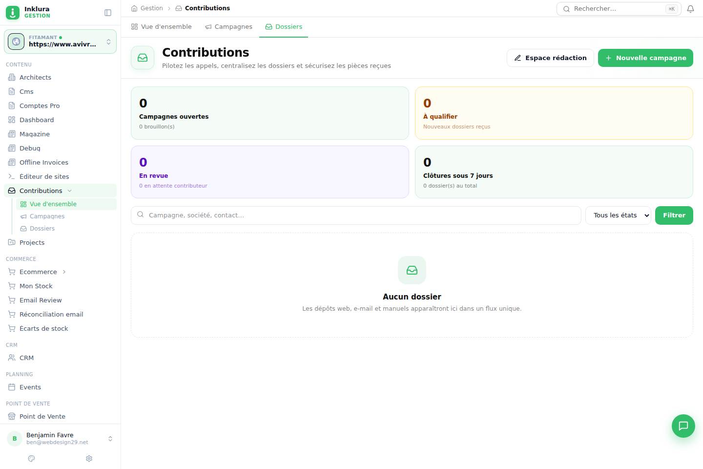 Contributions — Vue d'ensemble de Contributions
