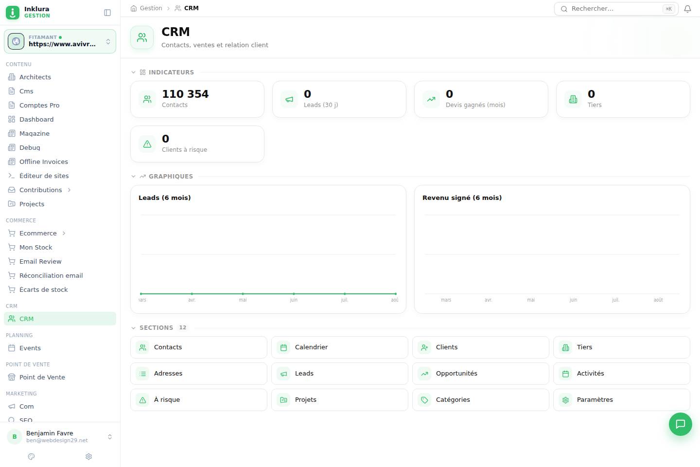 CRM — Vue d'ensemble de CRM
