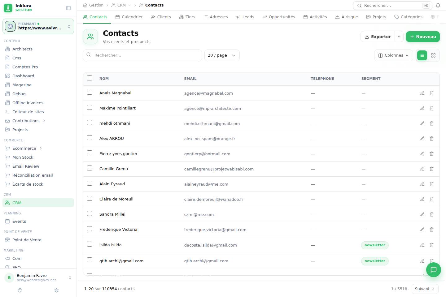 CRM — Contacts