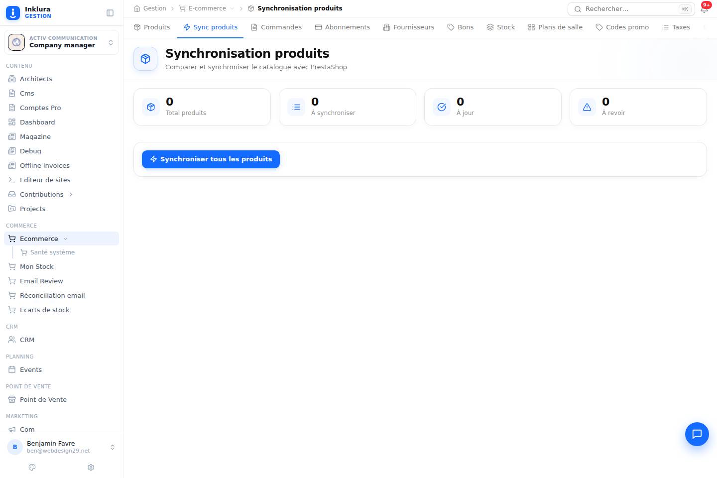 E-commerce — Product Sync