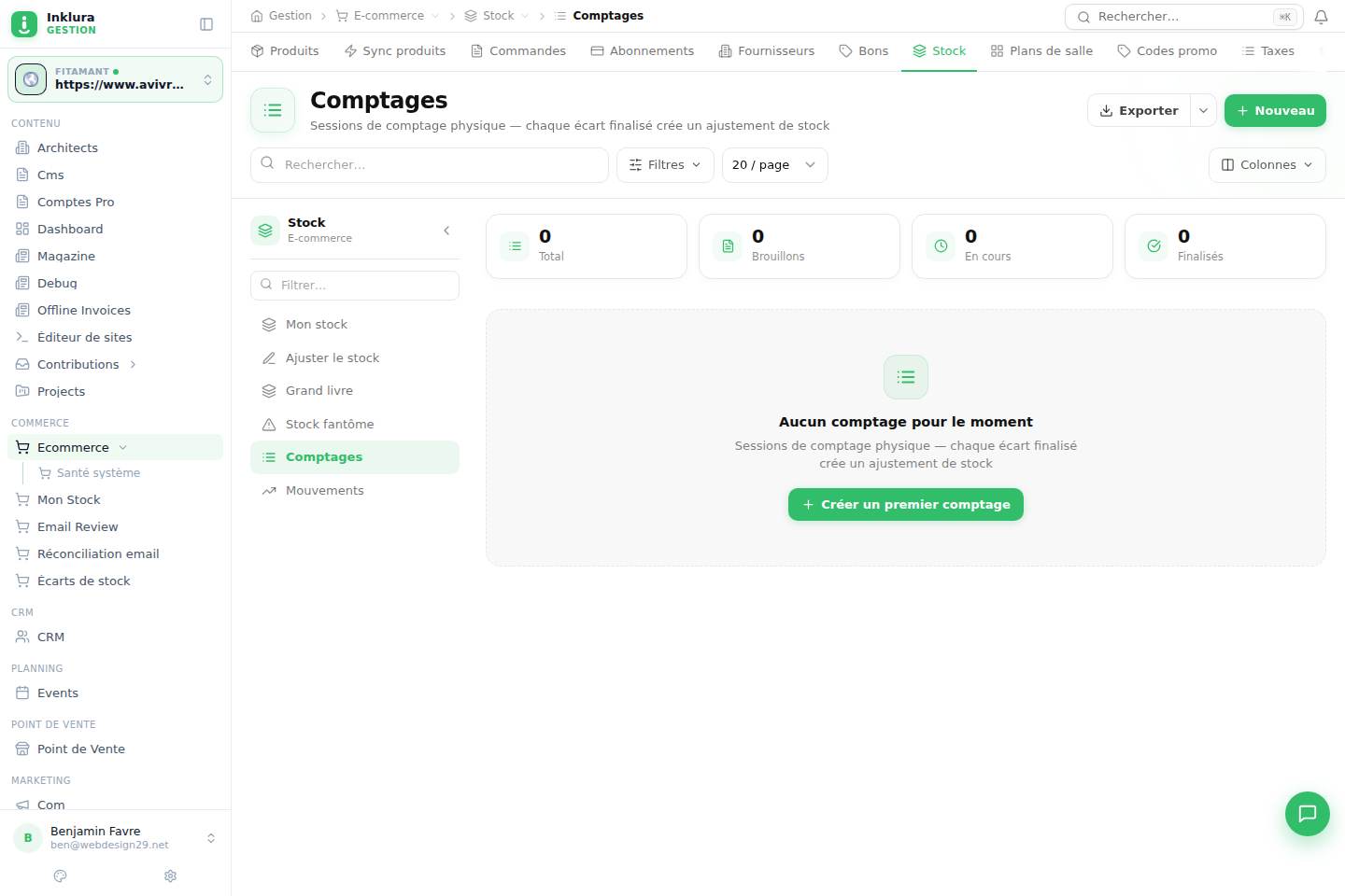 E-commerce — Stocks · Counts