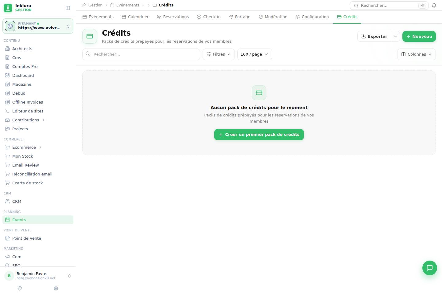 Événements — Credits