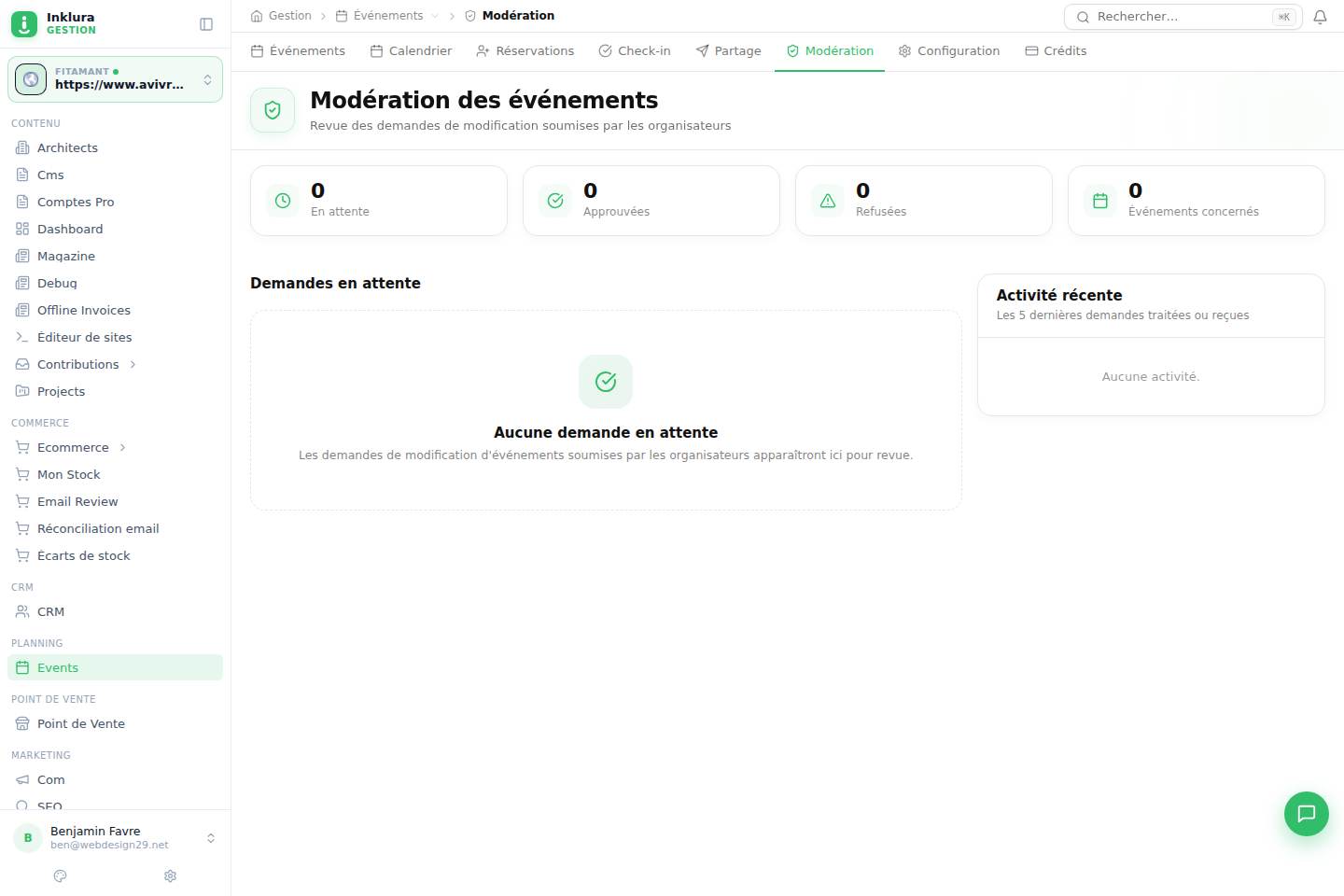 Événements — Moderation