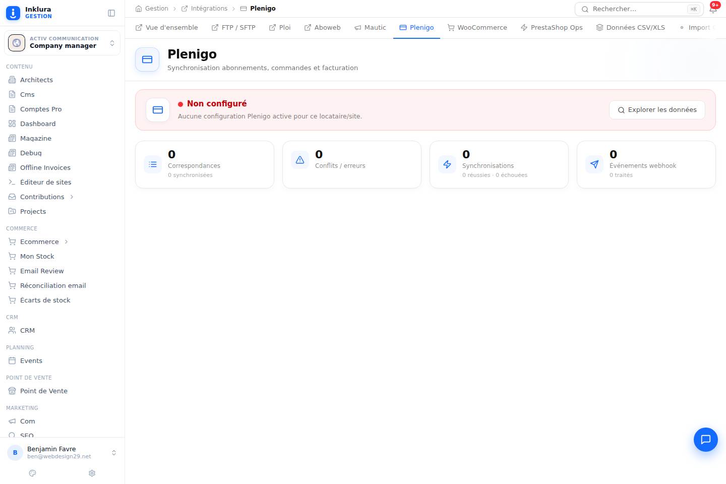 Intégrations — Plenigo