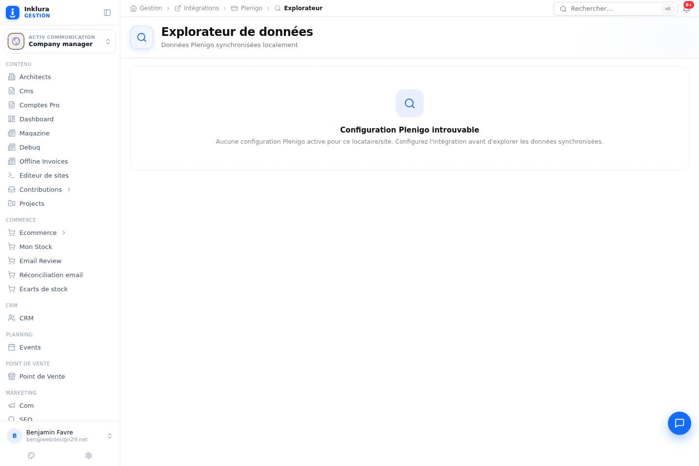 Intégrations — Plenigo · Explorer