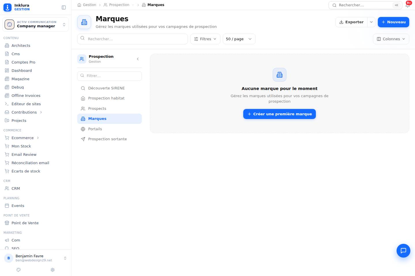 Prospection — Marques