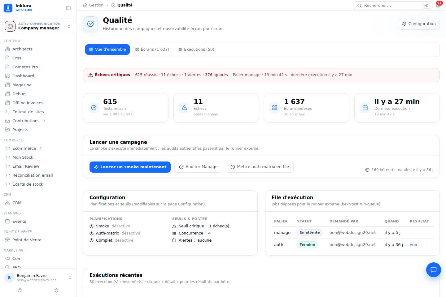 Qualité — Vue d'ensemble de Qualité