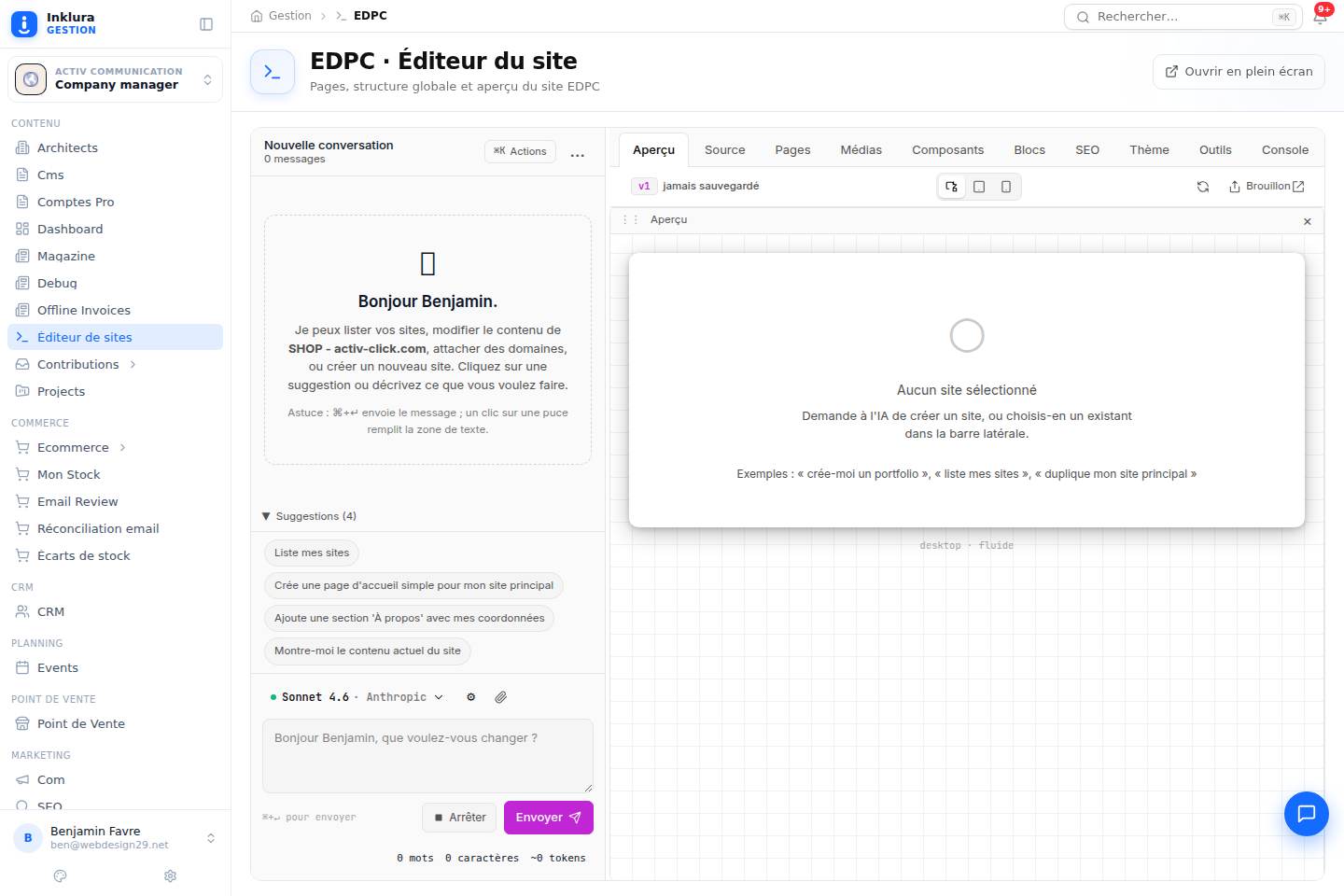 Éditeur de sites — Edpc
